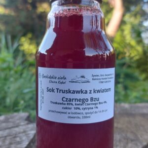 Sok Truskawka z kwiatem Czarnego Bzu 300ml